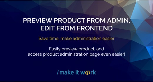 Preview product from Admin, Edit from Frontend