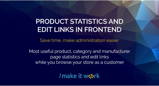 Product Statistics and Edit Links in FrontEnd