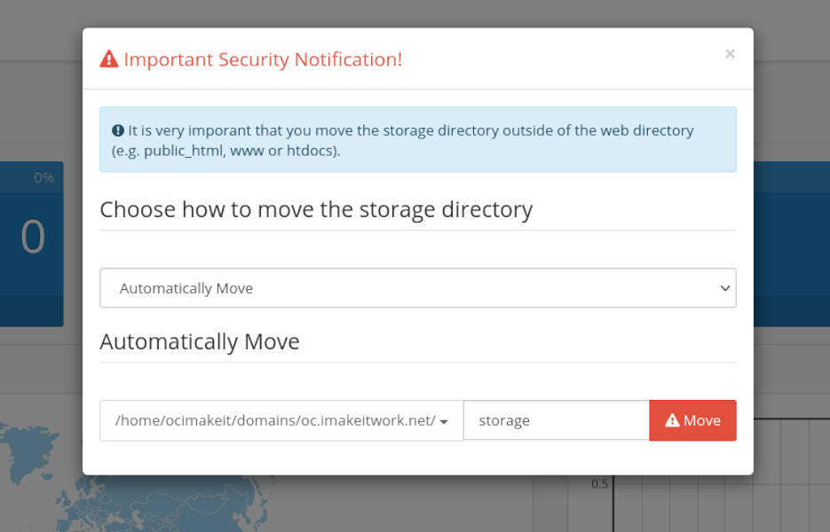 opencart move storage directory automatically